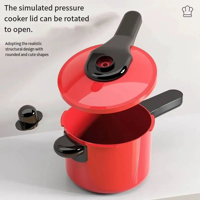 Children's Educational Play Kitchen Set With Simulated Induction Cooker Pretend Cookware And Cutting Toys For Boys