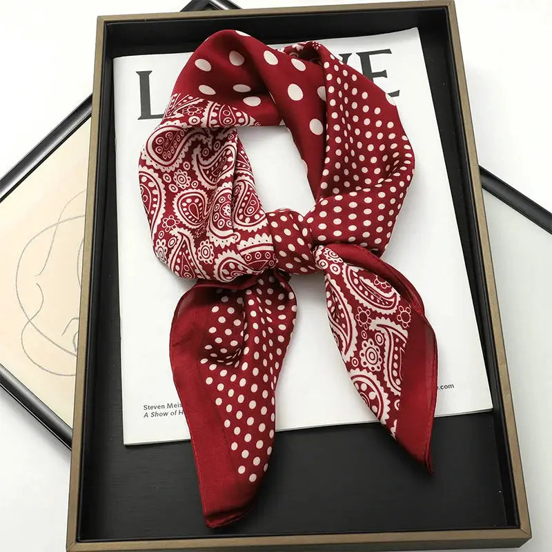 Luxe Silk Satin Square Scarf Silk Feel Finish Versatile Fashion Wrap For Shawl Hijab Neckerchief Hair Ribbon Headband