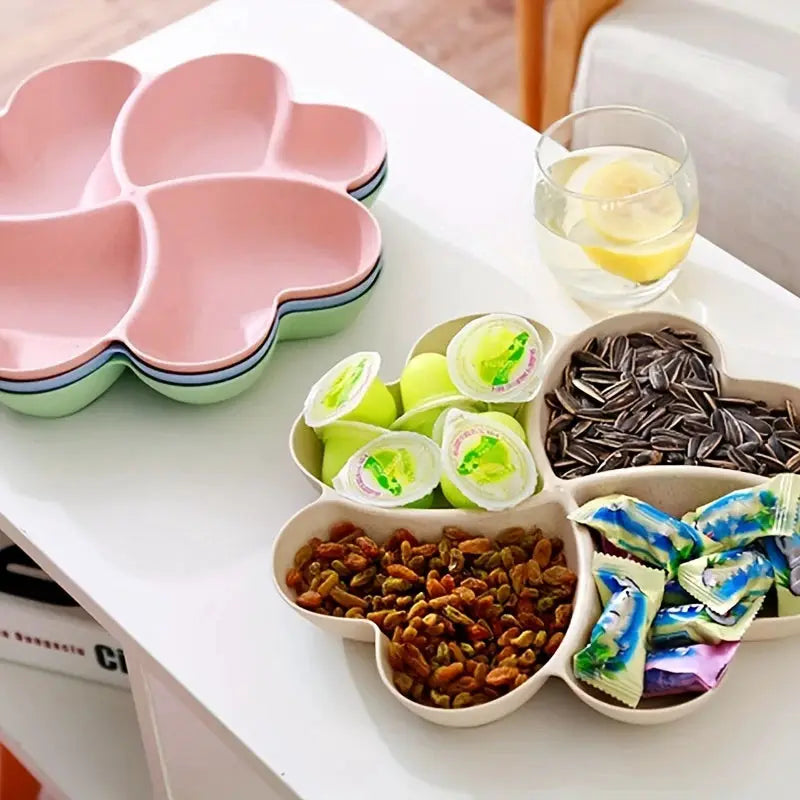 Heart Shaped Fruit Platter With Divided Tray And Storage Box