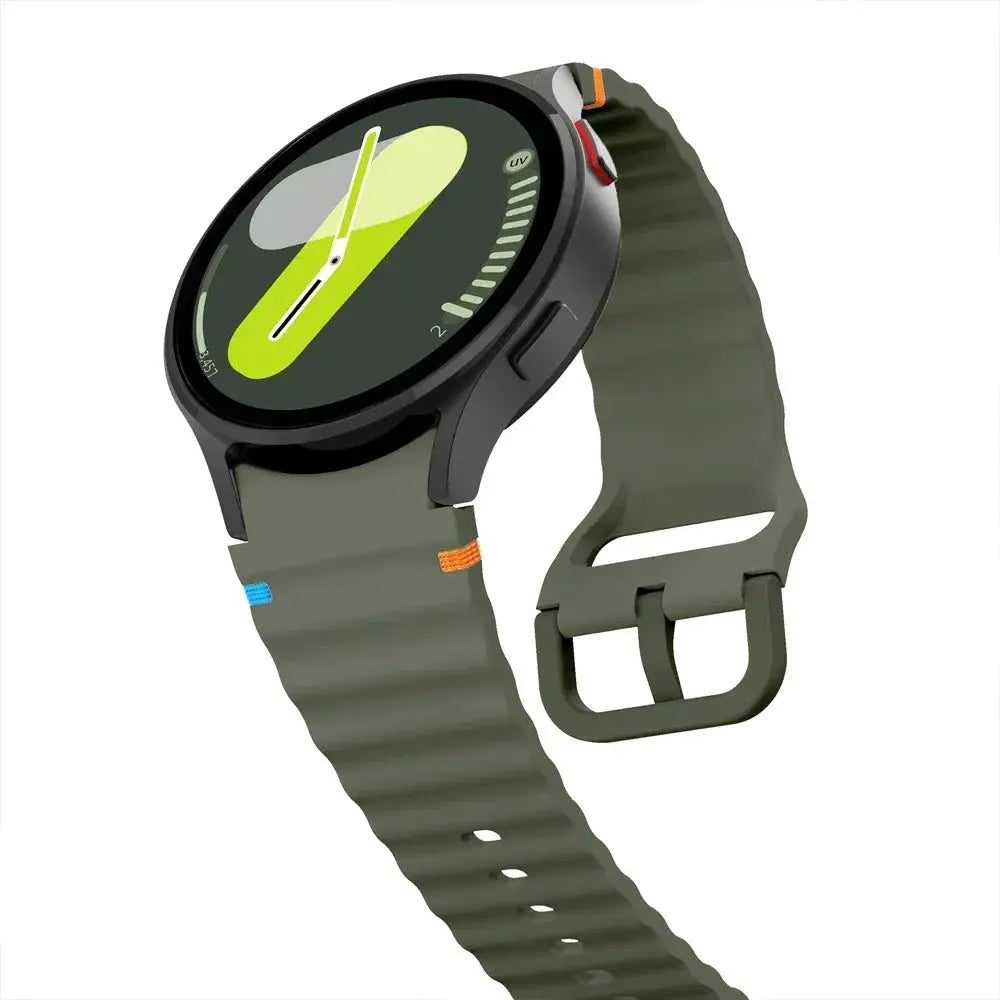 Simples Market original silicone sport strap for Samsung Galaxy Watch (44mm/40mm) in olive green