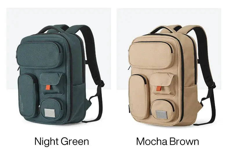 Mixi Outdoor Backpack 18 Inch, two colorways Night Green and Mocha Brown, waterproof laptop rucksack by Simples Market