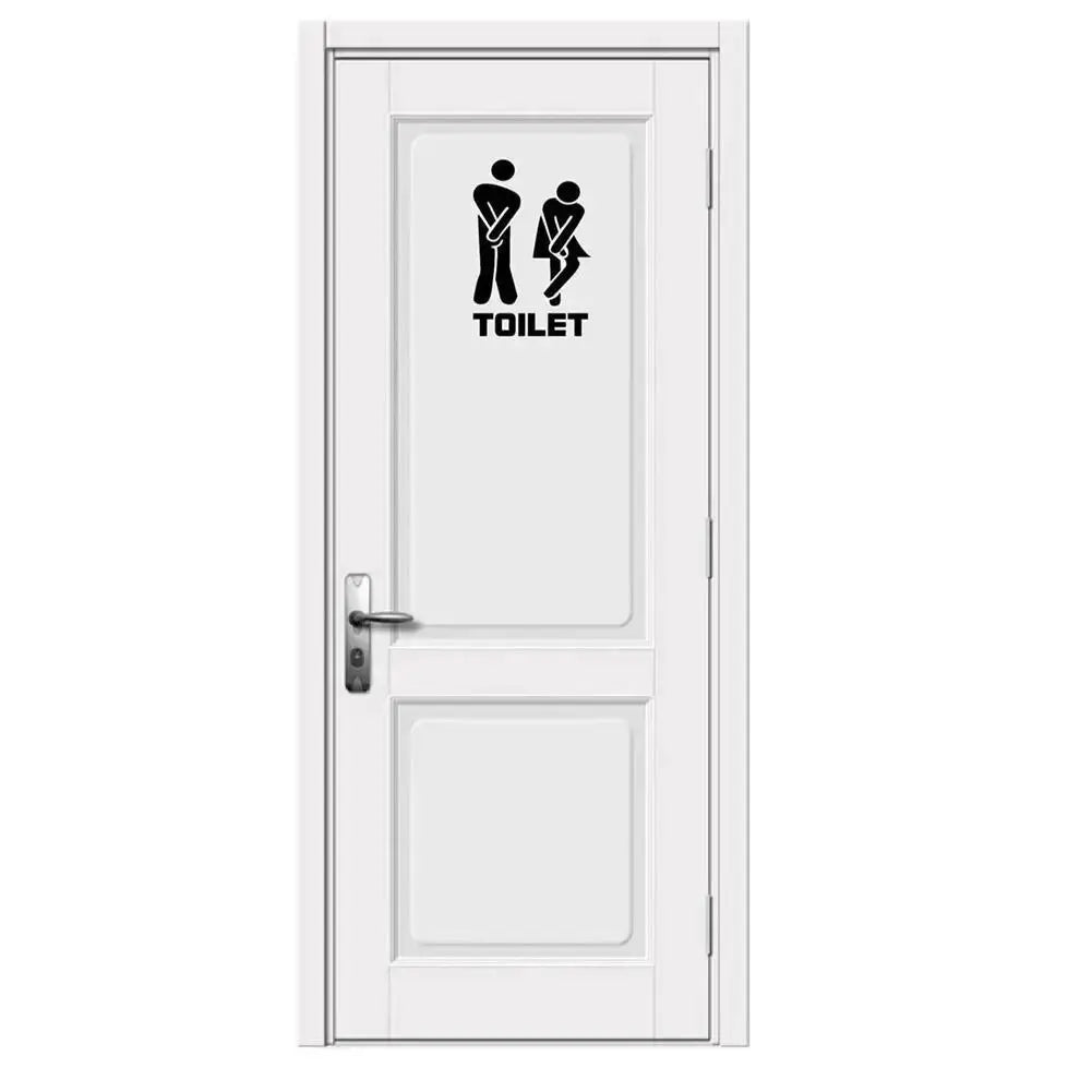 Funny Toilet Wall And Door Stickers Waterproof PVC Vinyl Decals For Bathroom Decor And Home