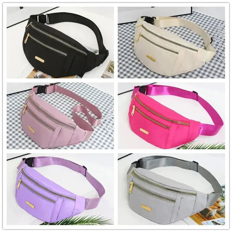 TrailBliss Women Sports Waist Bag Multi Layer Fanny Pack For Phone Essentials Crossbody Chest Wear