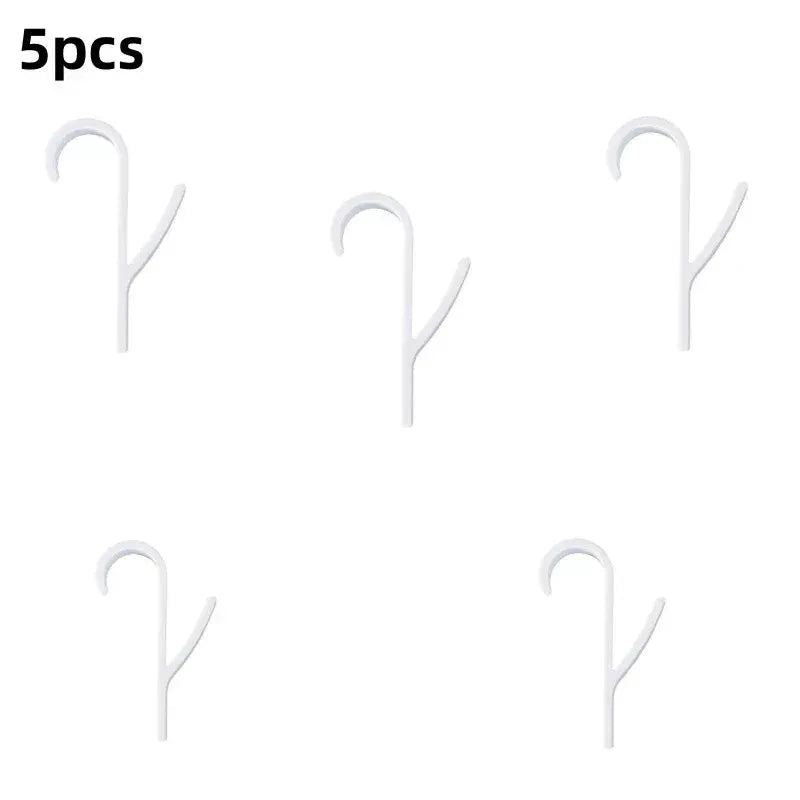 Bathroom towel hooks, Simples Market 5pcs white Y-shaped hooks for towels, robes and scarves