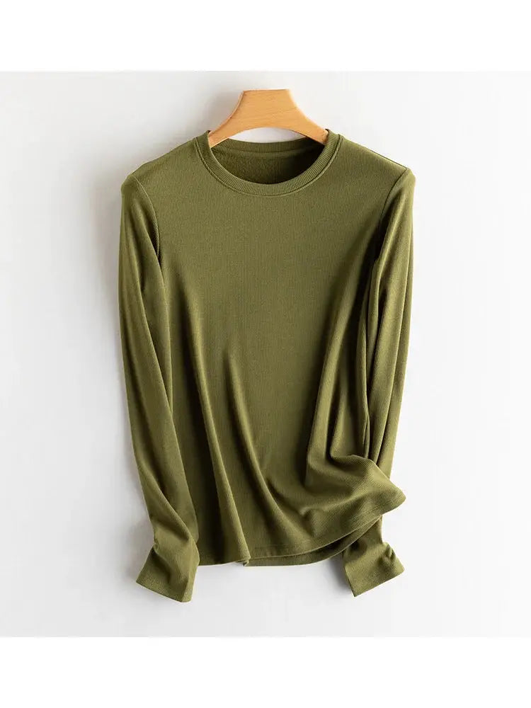 SuyaDream Women Silk Viscose Thermal Base Layer Top With Turtleneck For Warmth And Style