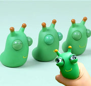 1 To 3 Piece Set Novelty Green Worm Squeeze Toys Eye Fidget For Sensory Stress Relief Kids And Adults Birthday Gifts