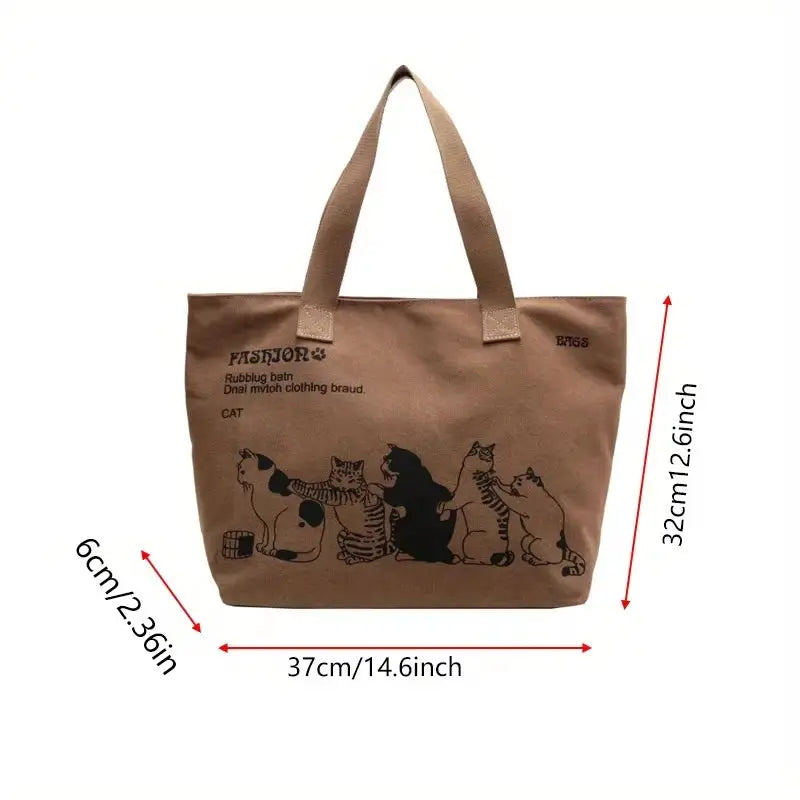 UrbanCanvas Womens Canvas Tote Bag Spacious Durable Shoulder Bag With Zipper Closure For Work
