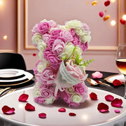 Artificial Rose Bear With Hand Corsage Gift For Valentines Day Birthday Wedding Mothers Day