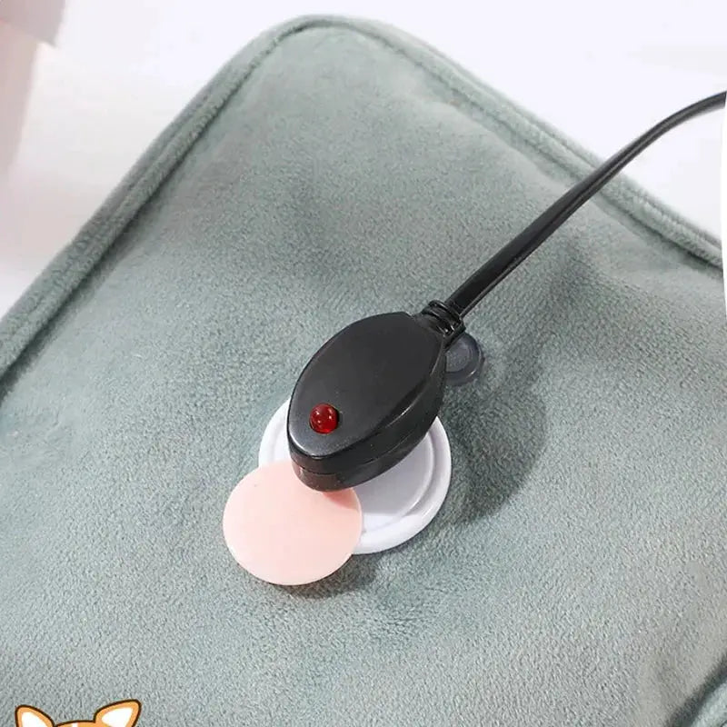 CozyHeat Electric Plush Hot Water Bag Reusable Warm Water Bottle With EU Plug For Quick Winter Heat