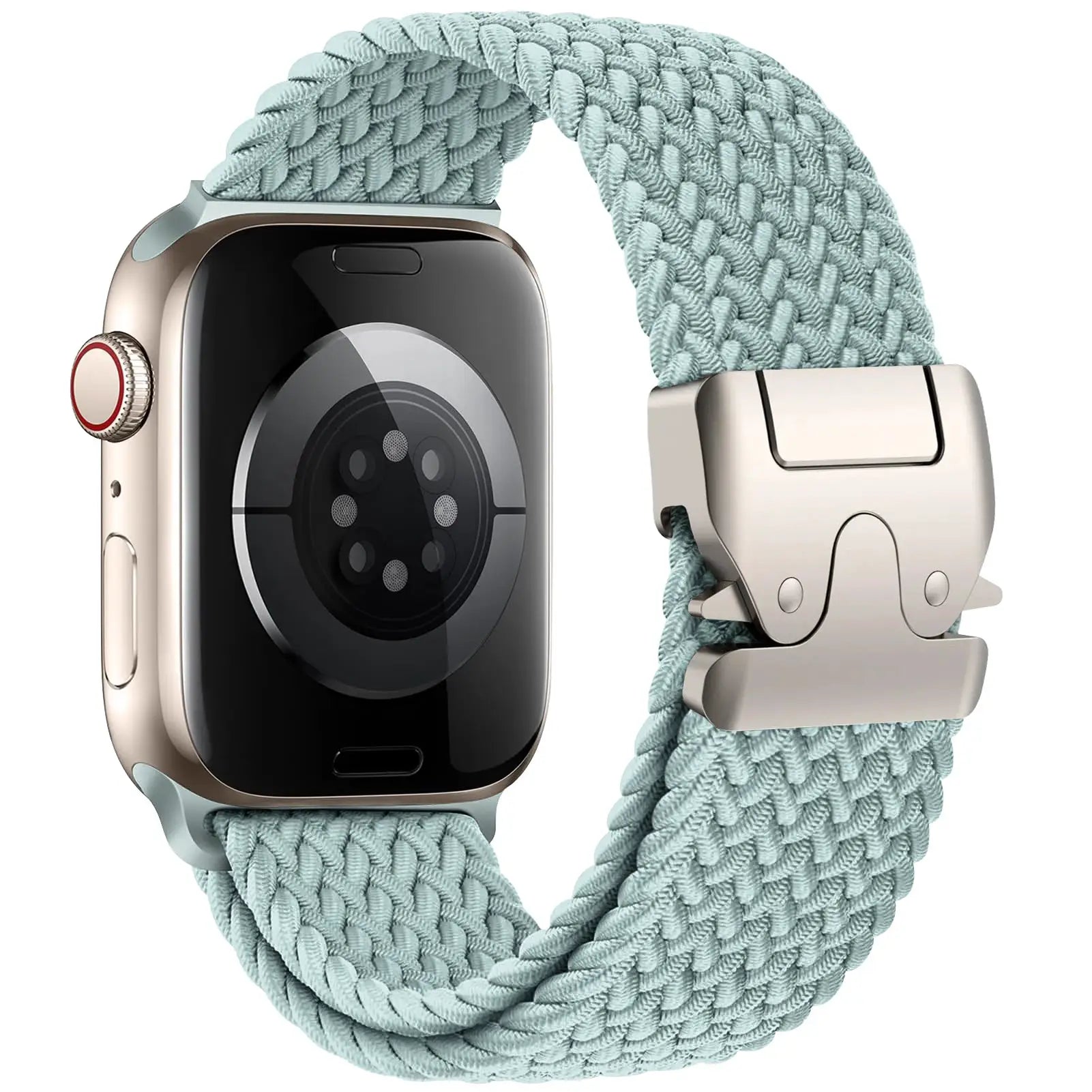 Parachute braided Apple Watch strap by Simples Market, light blue fabric band for 41–49mm Apple Watch models