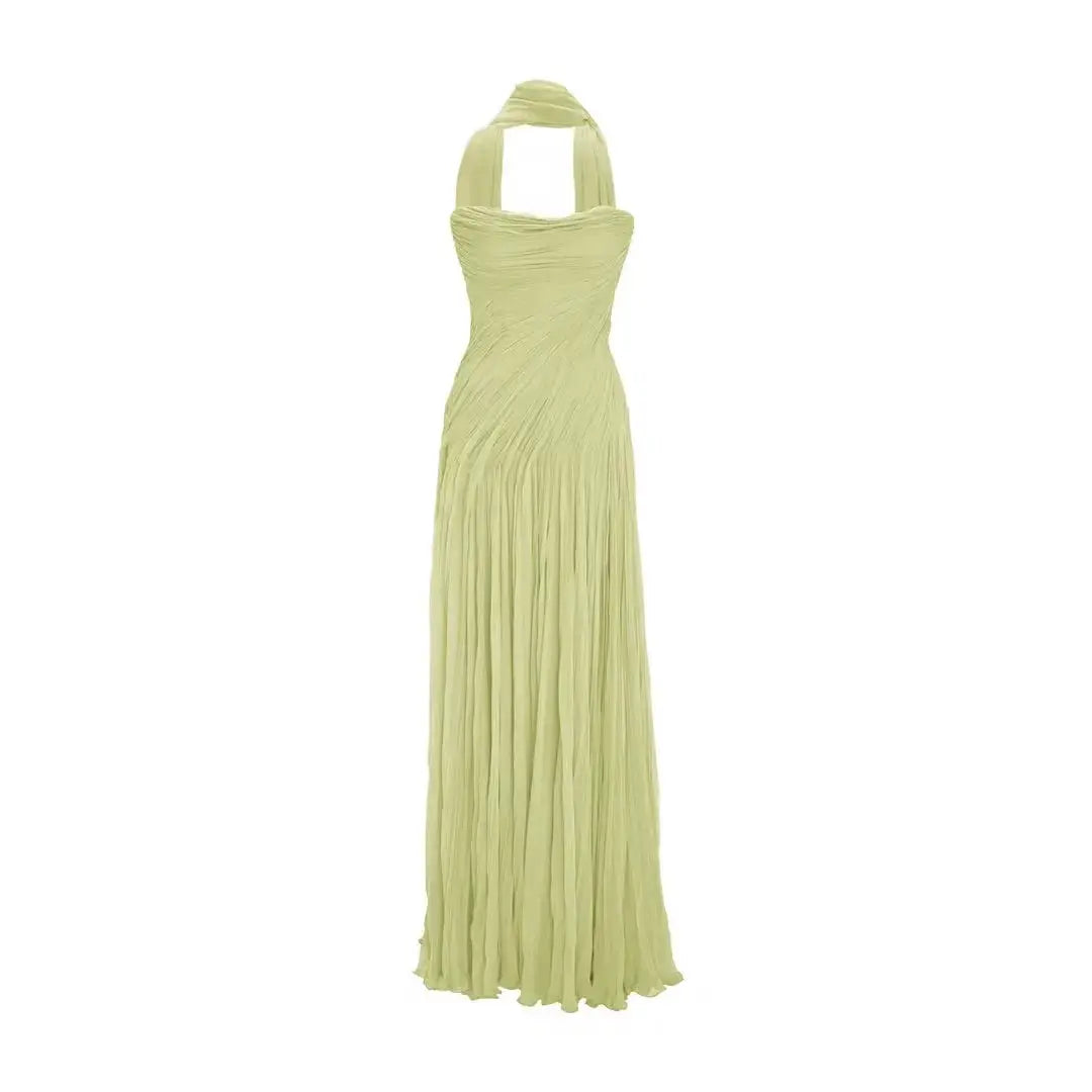 Verngo Royal Blue Strapless A Line Evening Dress Pleated Silk Prom