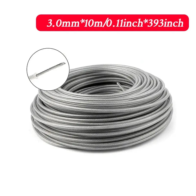 LUSQI Steel Wire Nylon Grass Trimmer Line 5M 10M 15M Replacement Rope For Brush Cutters And Lawn Mowers