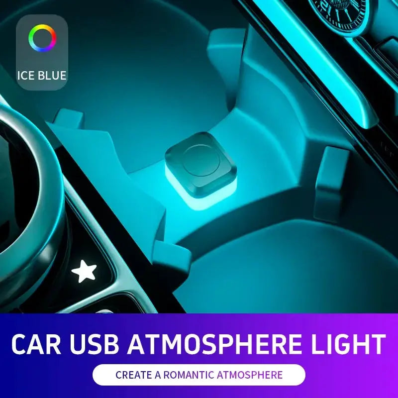 USB Car LED Mood Lamp Interior Ambient Light Plug And Play Universal Reading Lamp Decor Strip