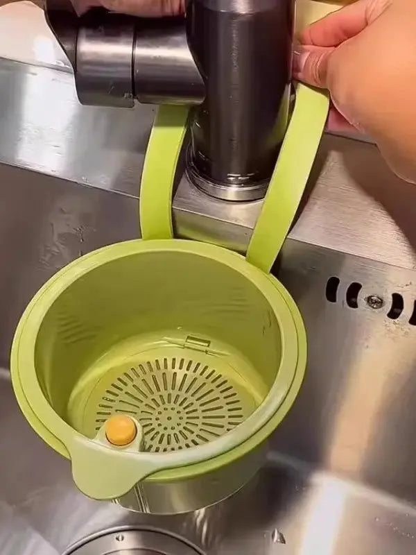 Self Cleaning Push Type Sink Strainer Basket Automatic Food Waste Drain Basket Removable Bottom Easy Installation