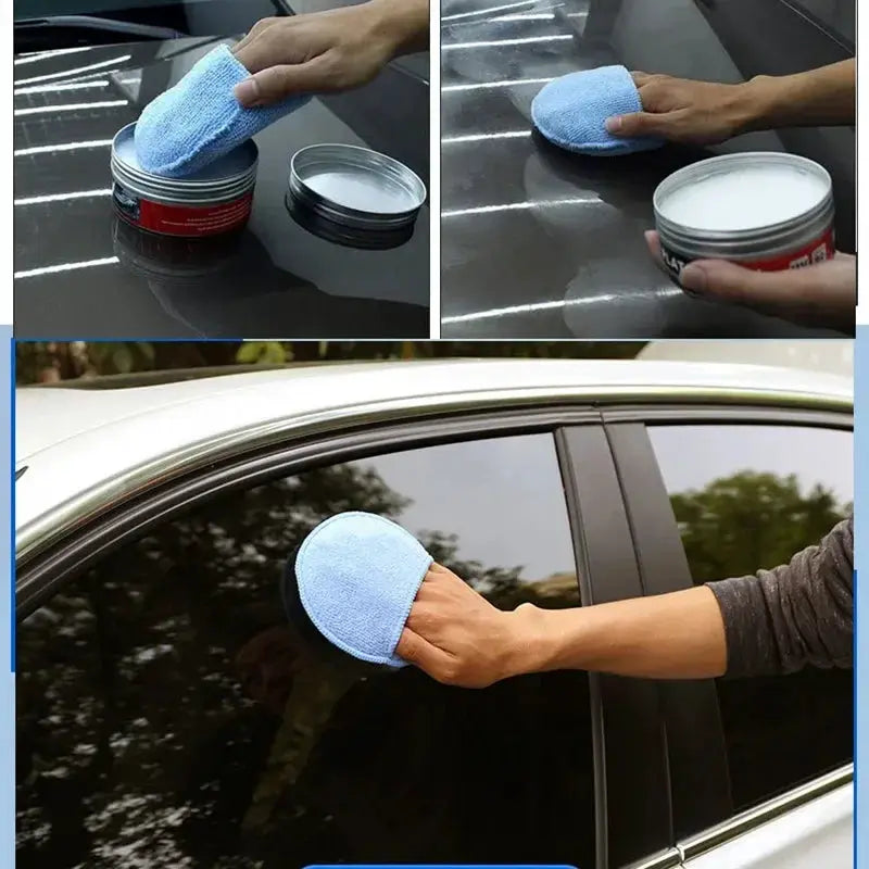 Car detailing applicator pads, blue microfiber, 10-pack by Simples Market for waxing and polishing.