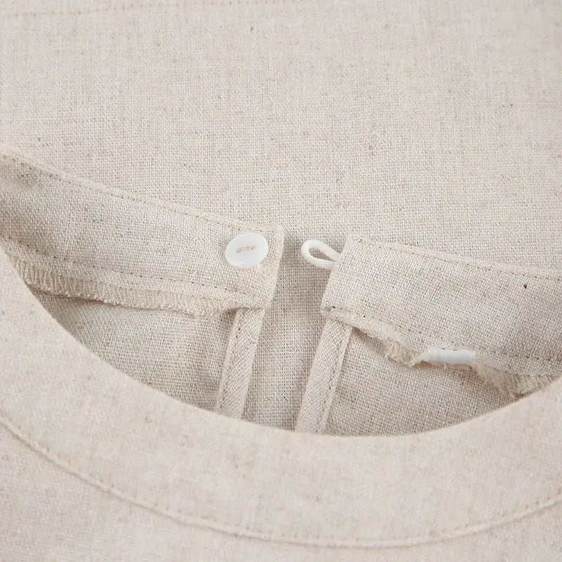 Linen Two Piece Pant Set With Crop Top For Women Spring Summer 2025