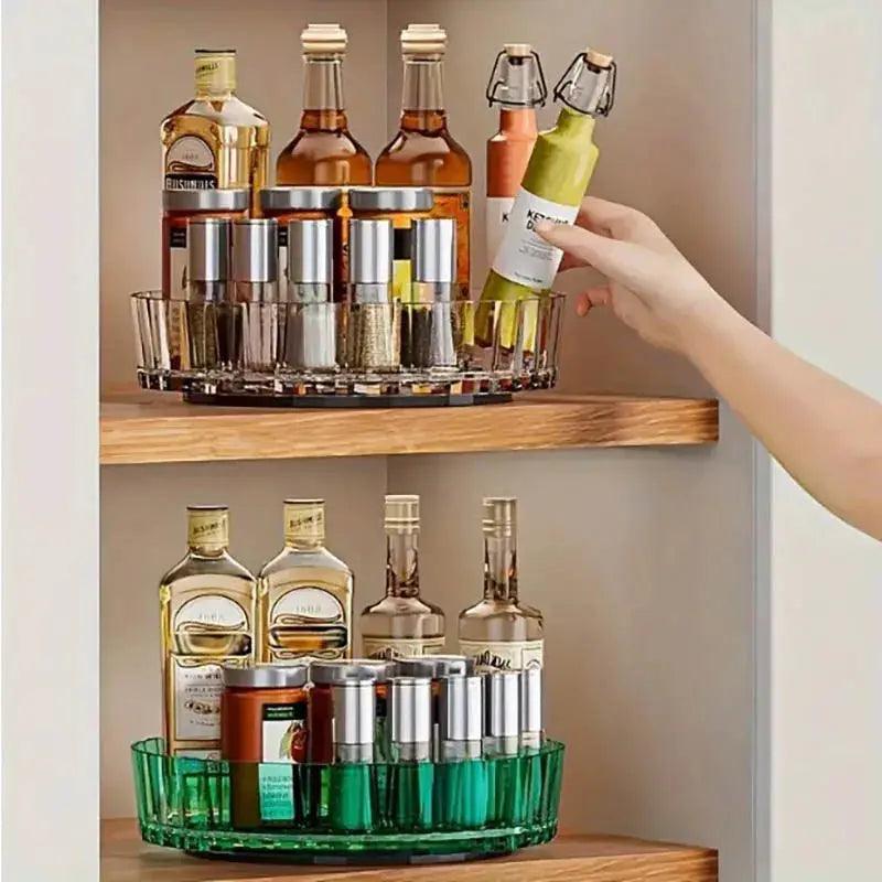 360 Degree Rotating Spice Rack Organizer For Kitchen And Bathroom Desktop Countertop Easy Access And Efficient Storage