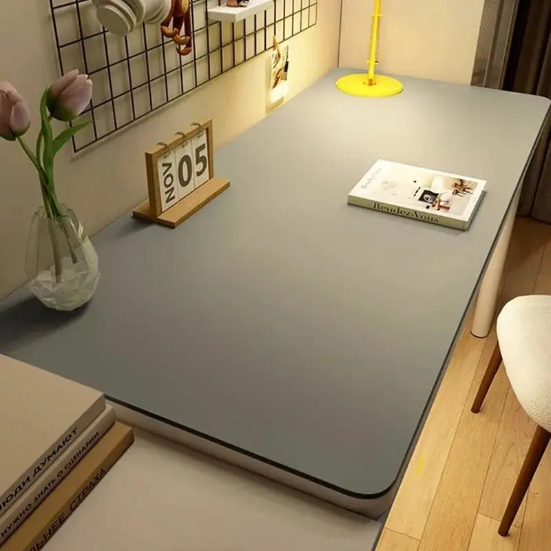 PU Leather Desk Mat Waterproof Easy Clean Large Desk Protector Anti Slip Keyboard Mouse Tea Coaster Gaming Pad