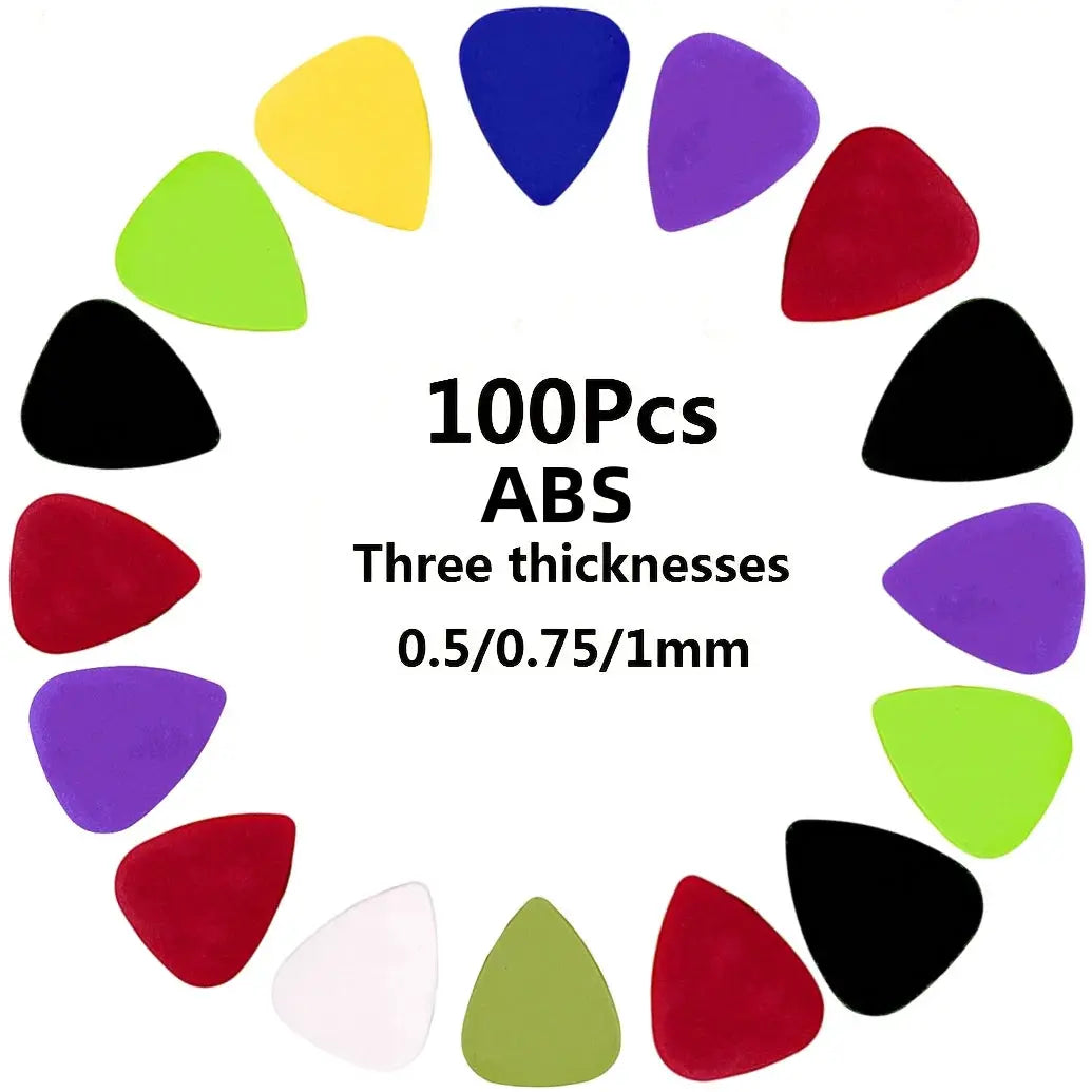 Miwayer 100 Piece Mixed Color Guitar Picks Pack Celluloid Assorted Thicknesses 0.46mm 0.71mm 0.96mm