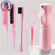 AuroraPro Six Piece Hair Styling Kit Versatile Braiding Teasing Edge Control Tools For All Hair Types
