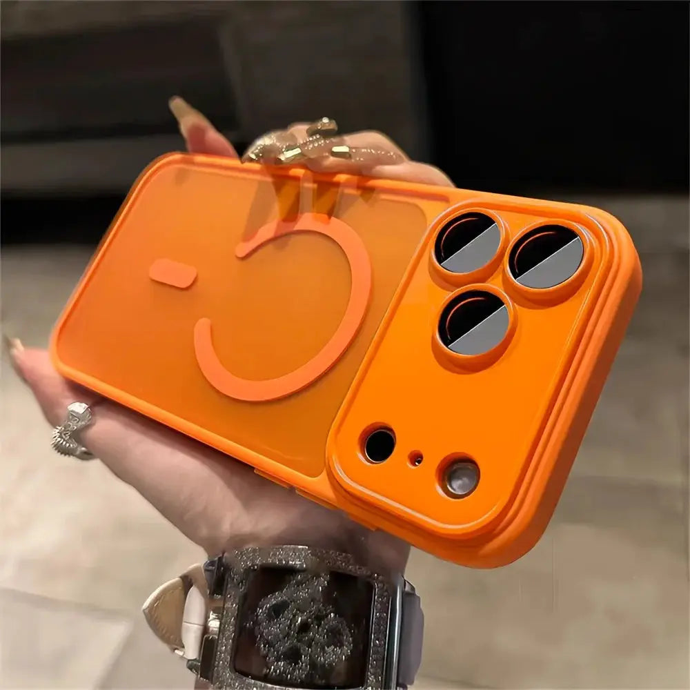 LuxeShield Magnetic Matte Translucent Shockproof Case For iPhone 11 To 17 Pro Max With MagSafe