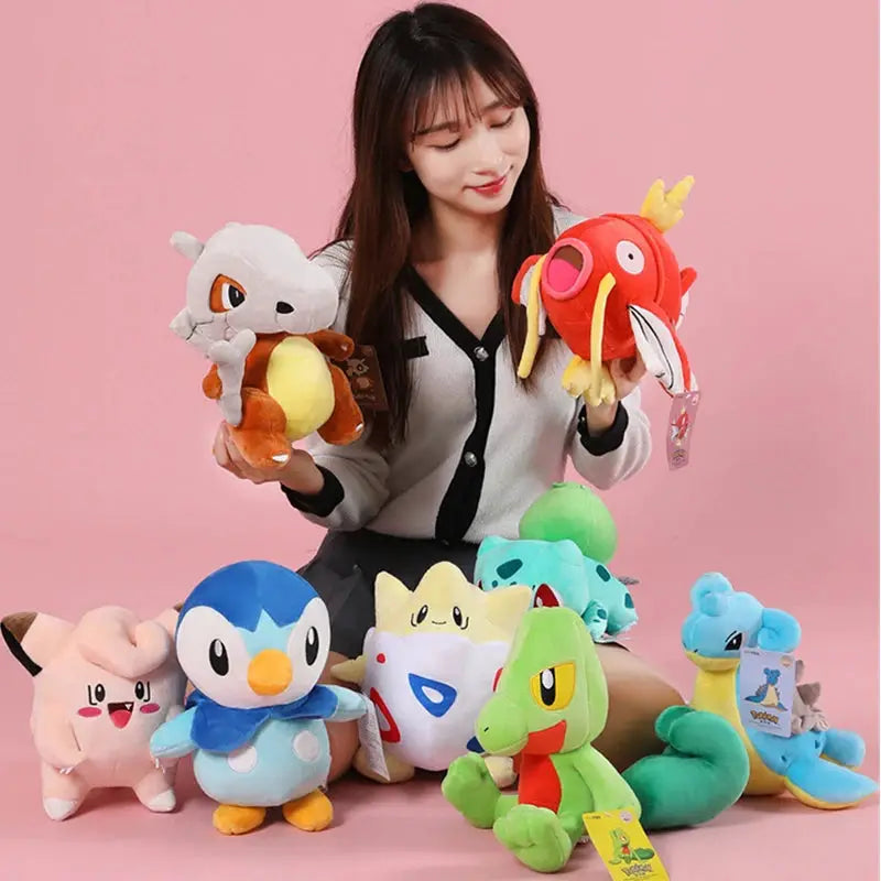 Pokemon Original Plush Toy Gengar Mimikyu Pikachu Charizard Piplup Kawaii Soft Cute Plush Doll Gift