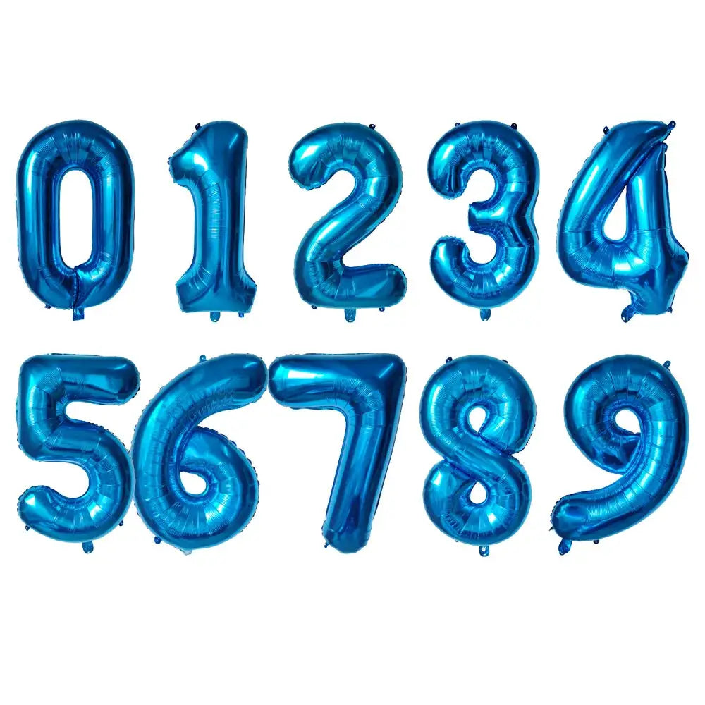 32 Inch Purple Number Balloons Foil For Birthday Party Decoration 1 2 3 Years Old