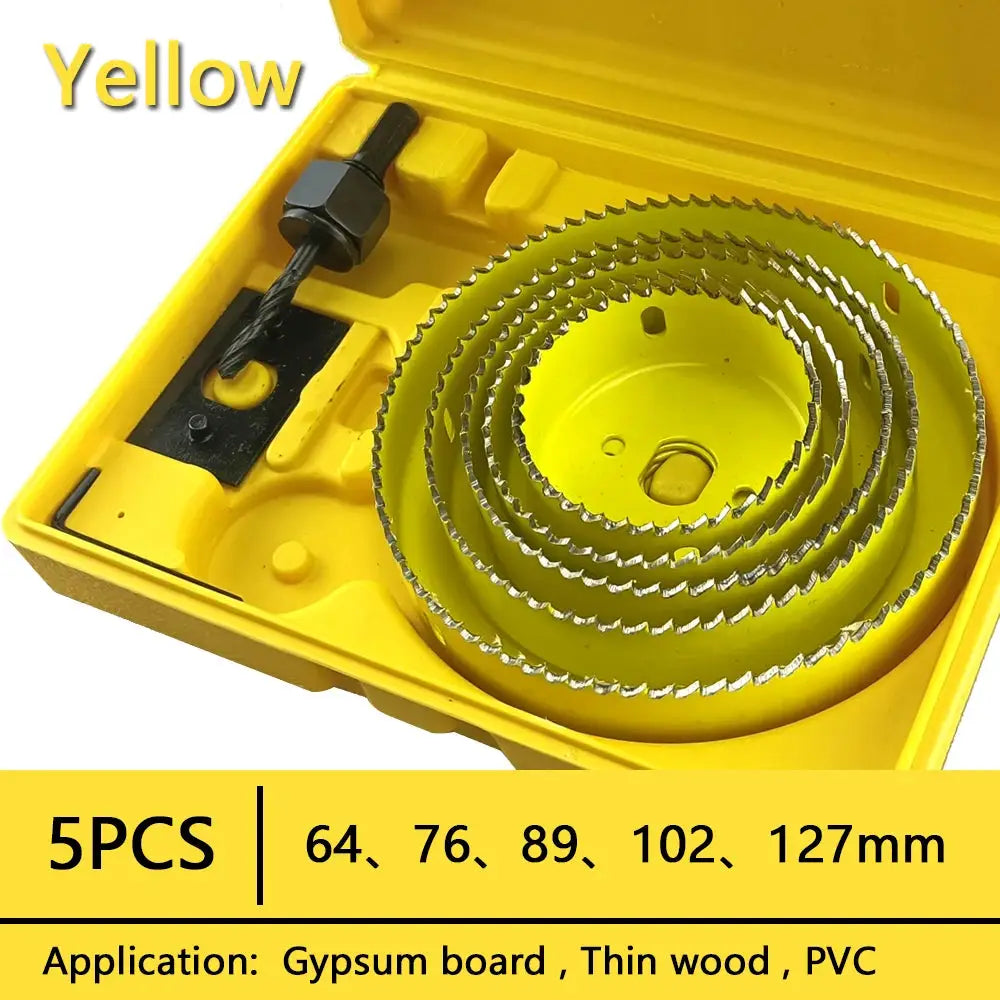 19 To 127mm Hole Saw Set Cup Style Wood Crown Drill Bit For Gypsum Board Wood PVC Plastic Density Board And Metal
