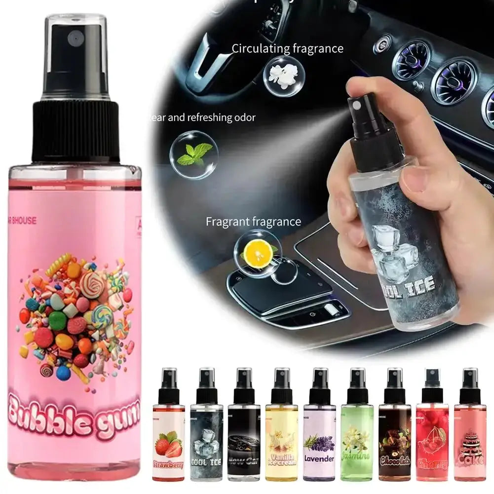 Car Air Freshener Spray Strawberry Cake Scent Long Lasting Fresh Car Interior Deodorant Spray