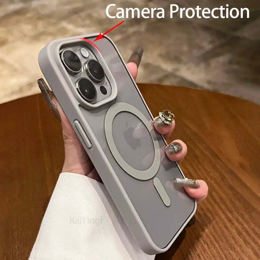 MagSafe Transparent Case For iPhone 11 Through 16 Pro XS XR Max Mini Plus Magnetic Wireless Charging Compatible
