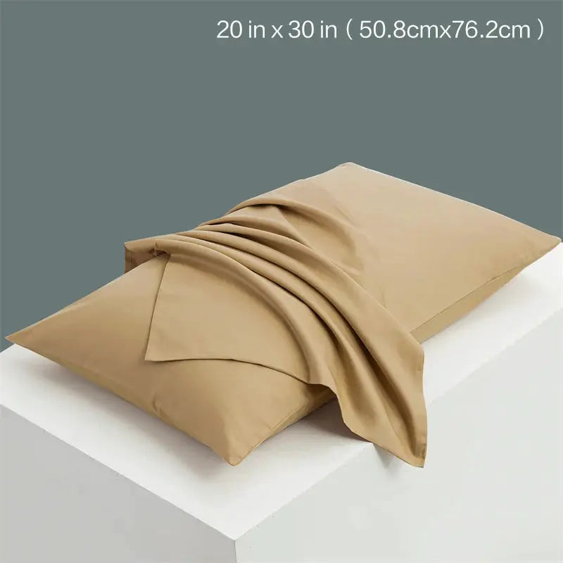 Pillow cover 20x30 inches, beige solid color fabric by Simples Market, rectangular bedding accessory