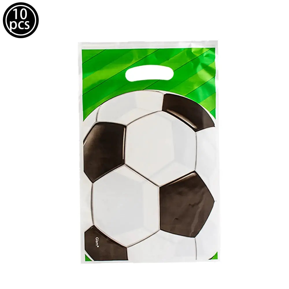 Soccer Theme Disposable Tableware Set Plates Cups Napkins Tablecloth