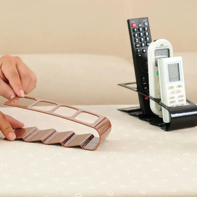 4 Compartment Remote Control Organizer Desktop Storage Rack Plastic Holder Multi Purpose Desk Organizer