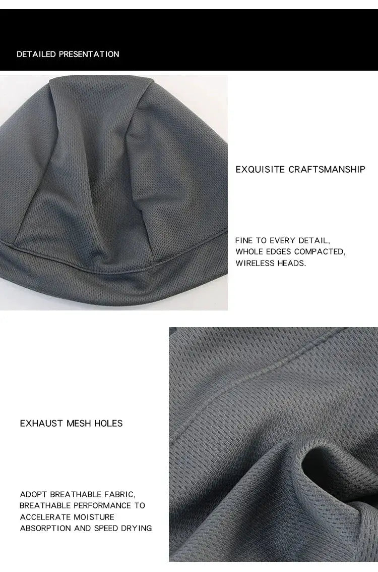 Summer Thin Breathable Mesh Skull Beanie Cap Sweat Absorbent Under Helmet Liner Moisture Wicking Quick Dry Cycling Hat