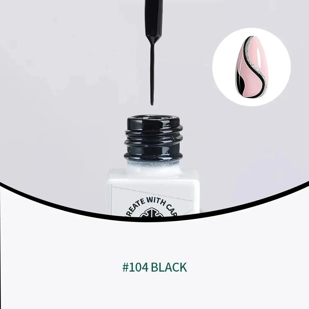 Nailpop Gel Nail Polish Liner 8ml Precision French Tips And Intricate Nail Art With Thin Brush For Sharp Lines