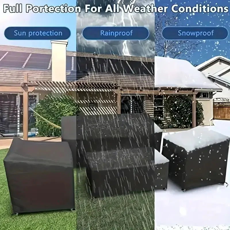 Patio furniture cover set, 4pc by Simples Market; heavy-duty waterproof windproof covers for rattan outdoor furniture