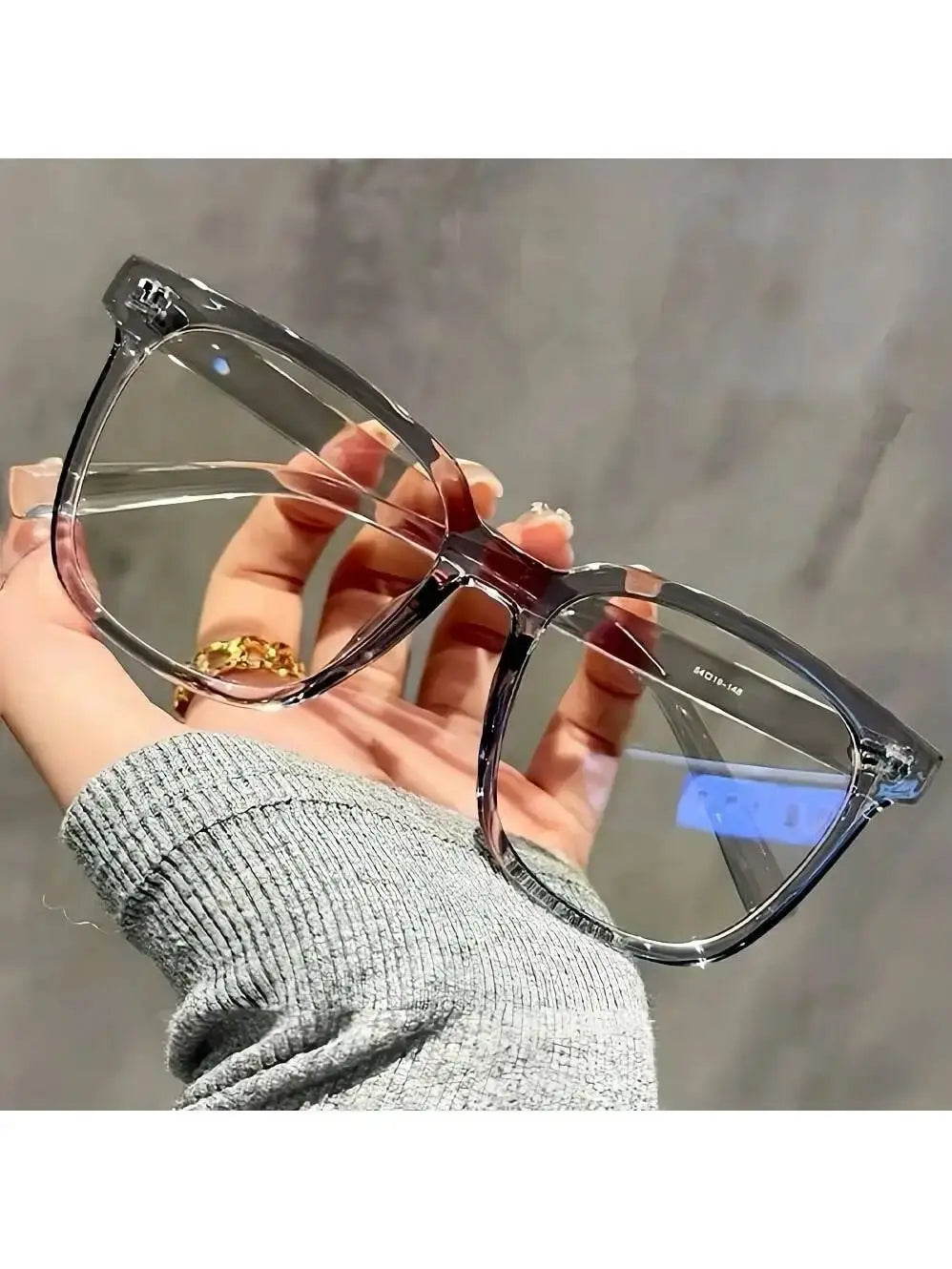GlareGuard 3 Pairs Universal Fashion Glasses Set Square Frames Blue Light Blocking Lenses