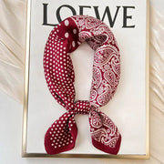 SJ01 Silk Scarf Neckerchief For Women Luxury Designer Silk Headscarf And Purse Accent Accessory