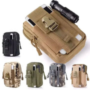 Tactical leg bag set by Simples Market; 6 bags with phone pockets and flashlight holder.