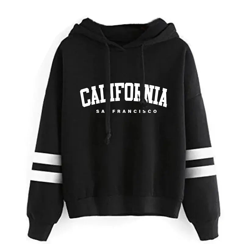 California Womens Hooded Tracksuit With Ankle Pants In Polyester Cotton Blend For Year Round Style Sizes S To 3XL