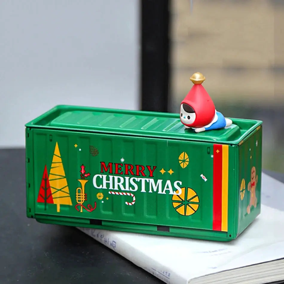 Mini Iron Storage Box Miniature Desktop Organizer Sea Freight Container Design Creative Decoration For Collectors Gift