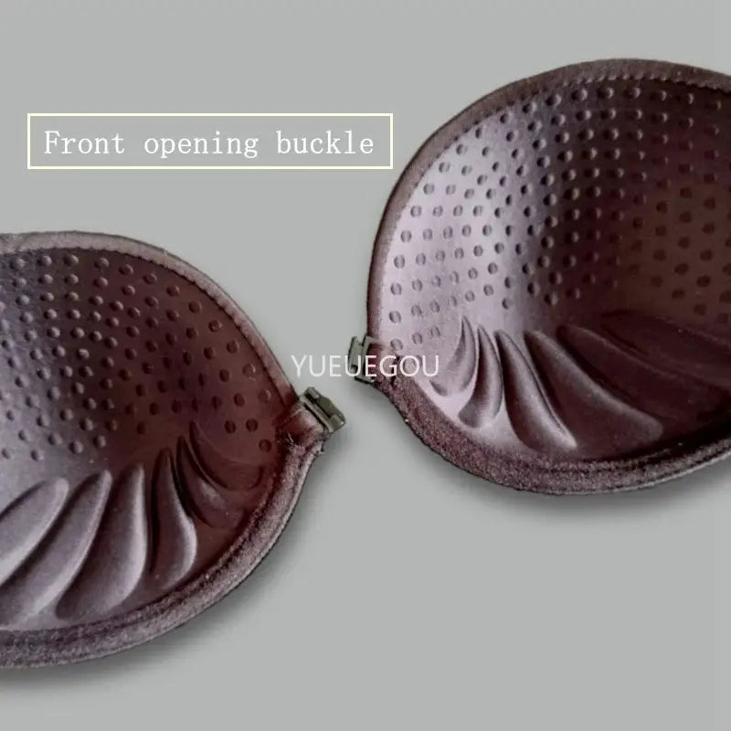 Multiway backless push-up bra in mauve with front-opening buckle by Simples Market.