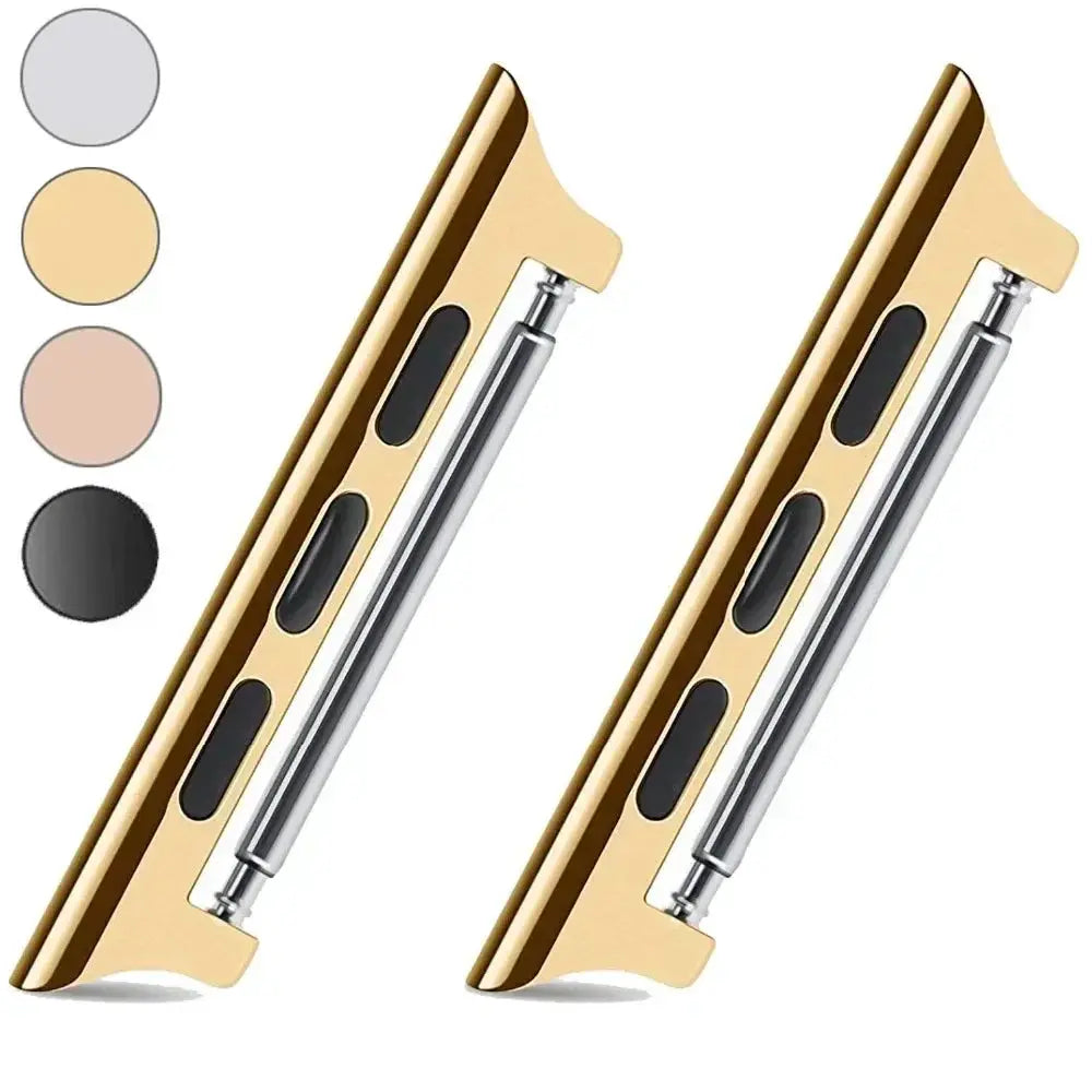 Apple Watch band adapters, two gold-tone, dual-pack, for multiple sizes