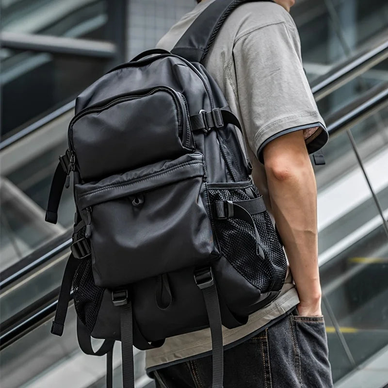 ZUOKEDISI Airlines Approved 15.6-inch laptop travel backpack with shoe box and luggage strap, black