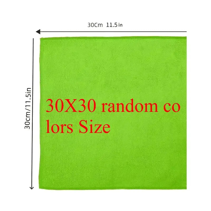 Green microfiber kitchen towel, 30x30 cm, random colors