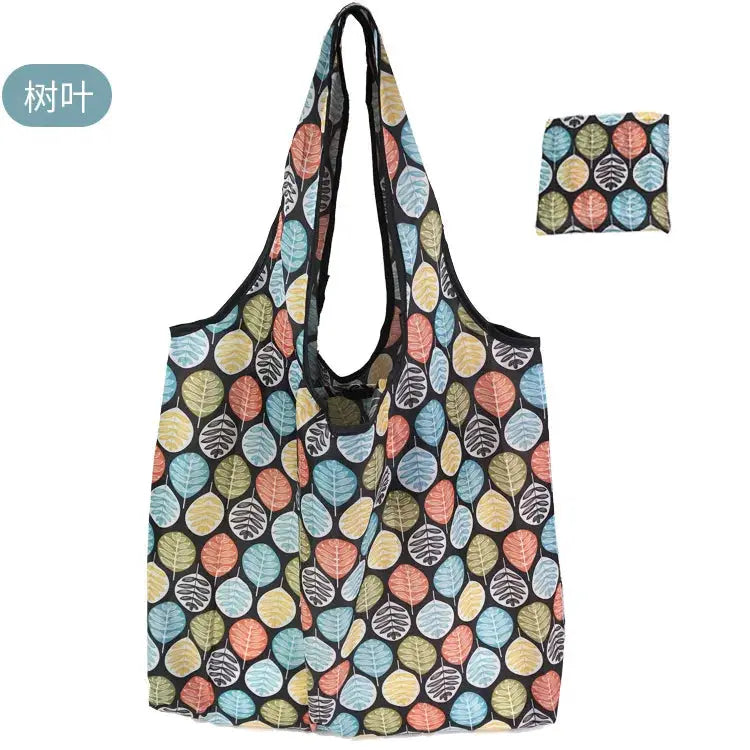 EcoCarry Large Foldable Reusable Tote Bag Made From 190T Polyester For Grocery Shopping Beach Storage