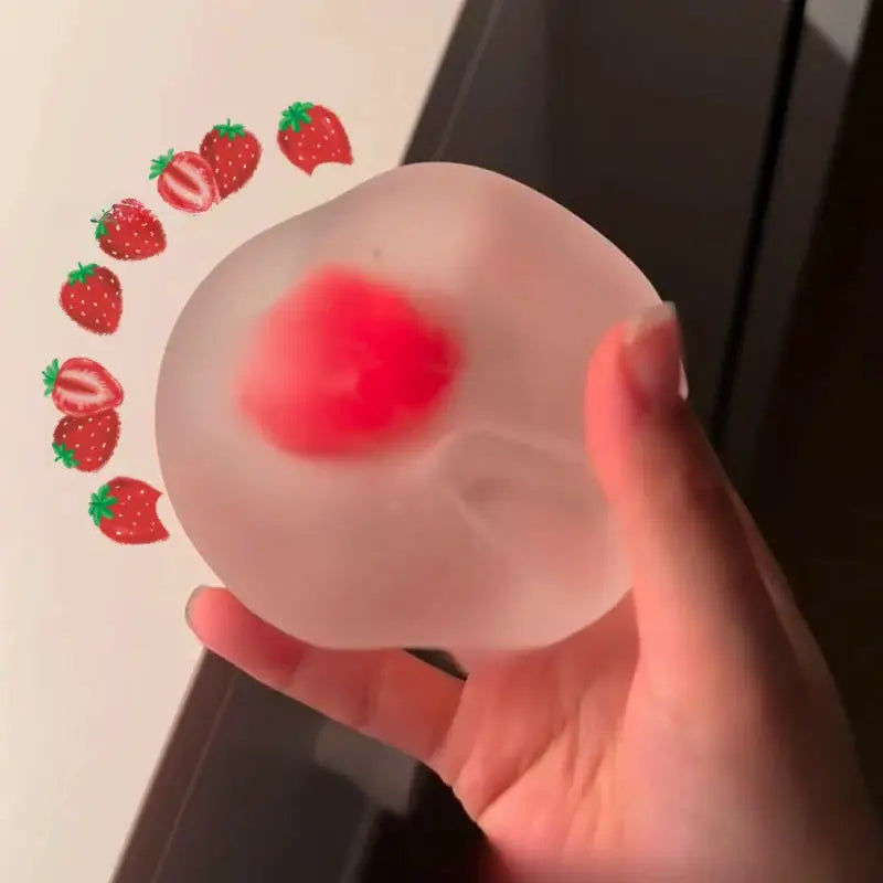 Strawberry Mochi Squeeze Toy For Stress Relief Slow Rebound Fidget Toy Anger Venting And Relaxation