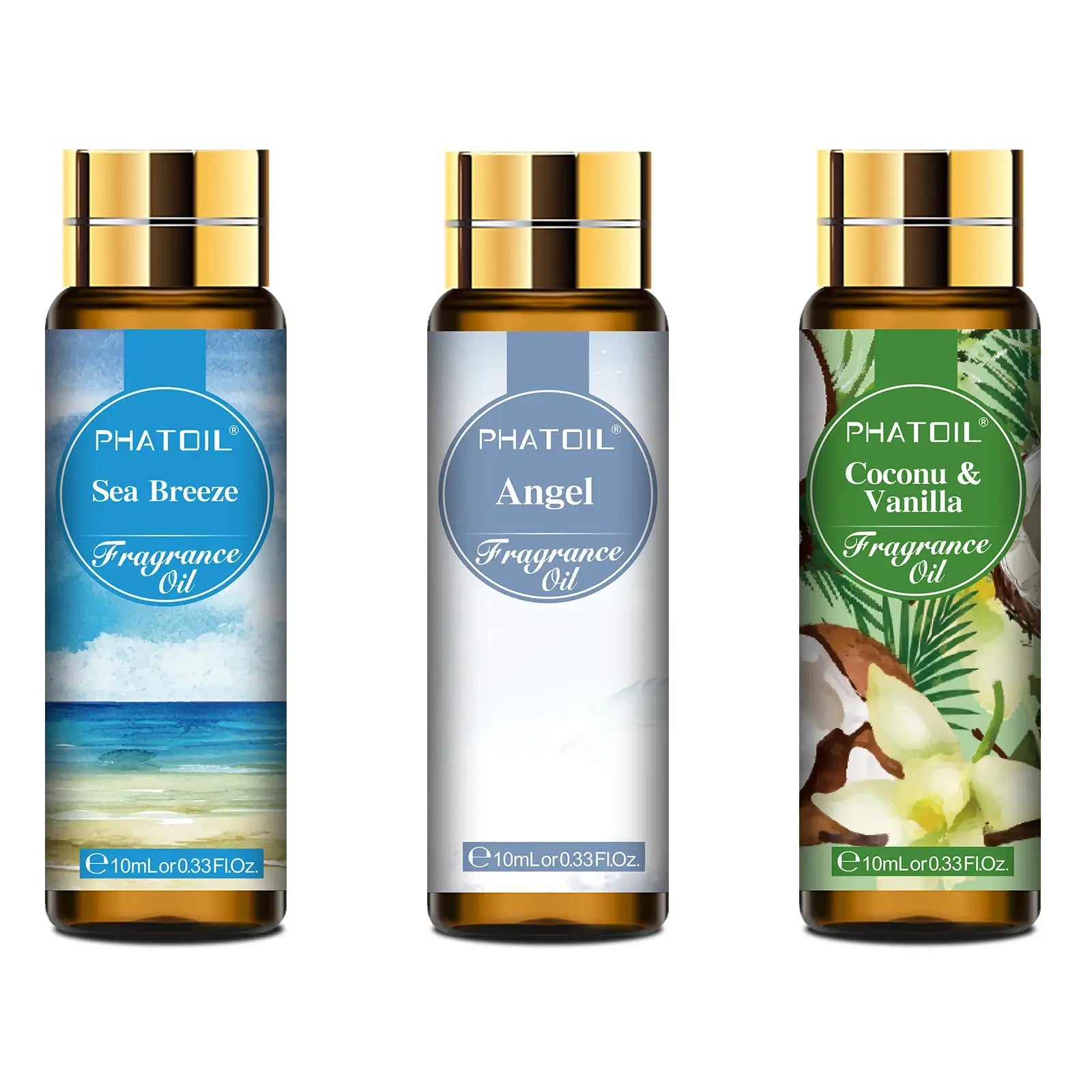 Phatoil Sweet Fruit Fragrance Oils Set 10ml For Aromatherapy And Diy Candles Cherry Apple Strawberry Mango Coconut