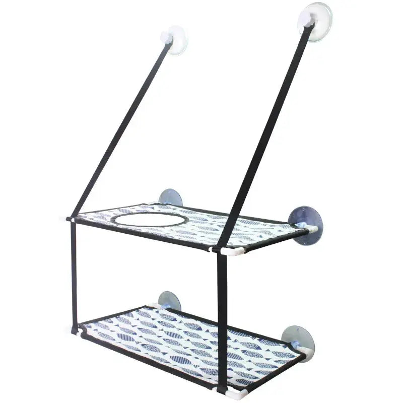 Cat Window Hammock Bed Kitten Sunny Seat Double Decker Tunnel Suction Cup Mounts For Cats Winter