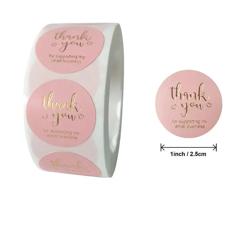 500 Pack Round Kraft Paper Thank You Stickers For Wedding Favors Gift Bags And Packaging